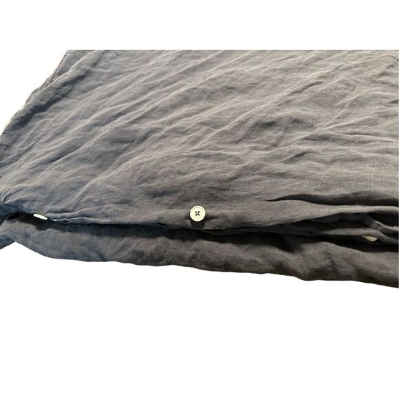 Parachute Linen Duvet Cover King/Cal King Dark Grey - Picture 4 of 7